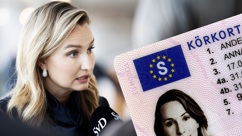 Vice statsminister Ebba Busch och ett körkort