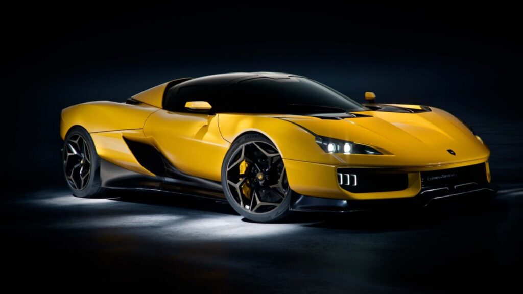 Giamaro Katla gul hyperbil frontvy vägen 2025.