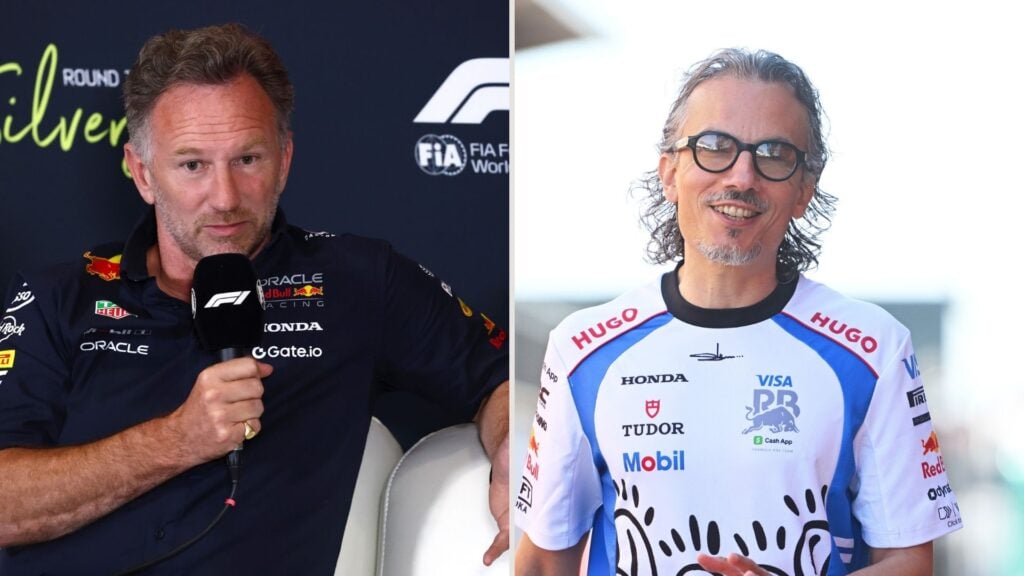 Christian Horner och Laurent Mekies, 2025