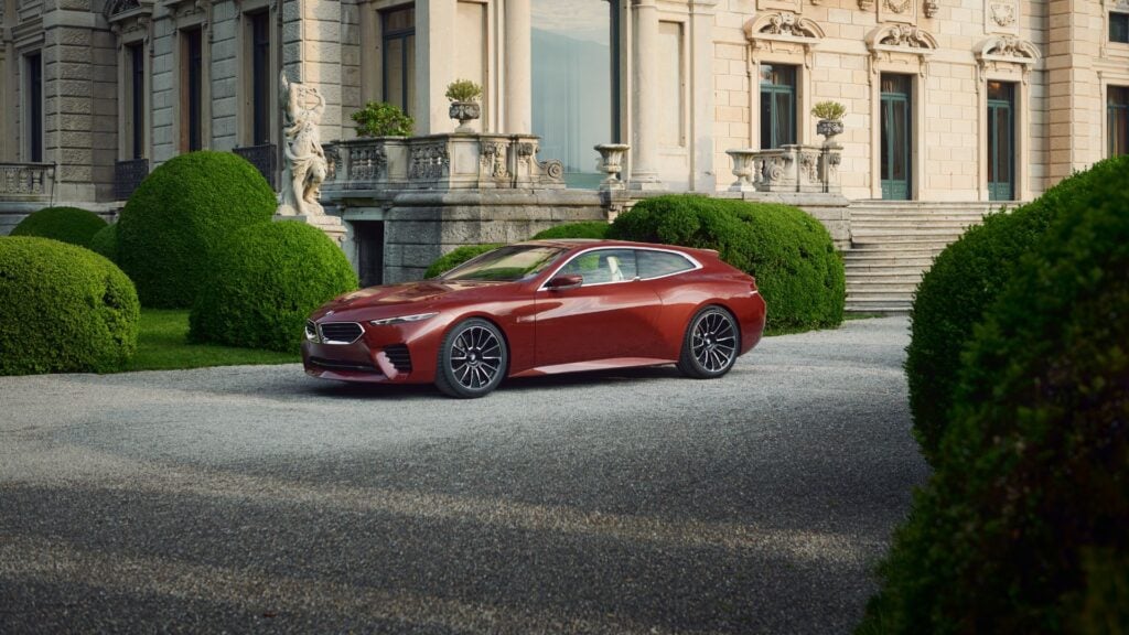 BMW Speedtop shooting brake visad från sidan vid Villa d’Este.