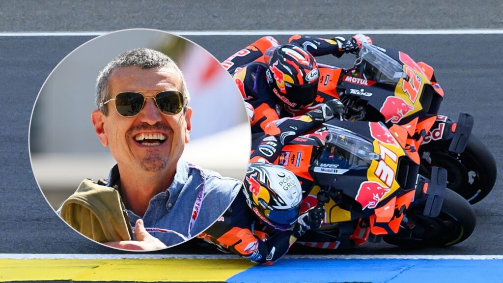 Guenther Steiner och Tech3:s KTM-förare i MotoGP.