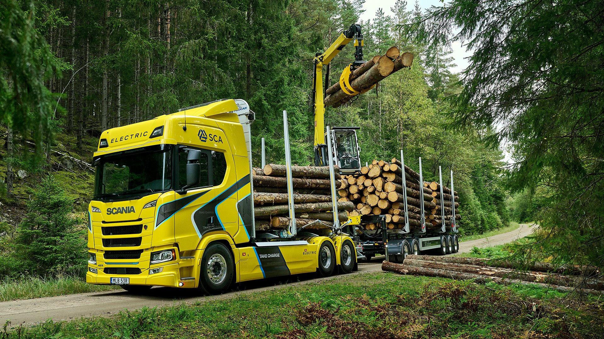 Scania elektrisk timmerbil