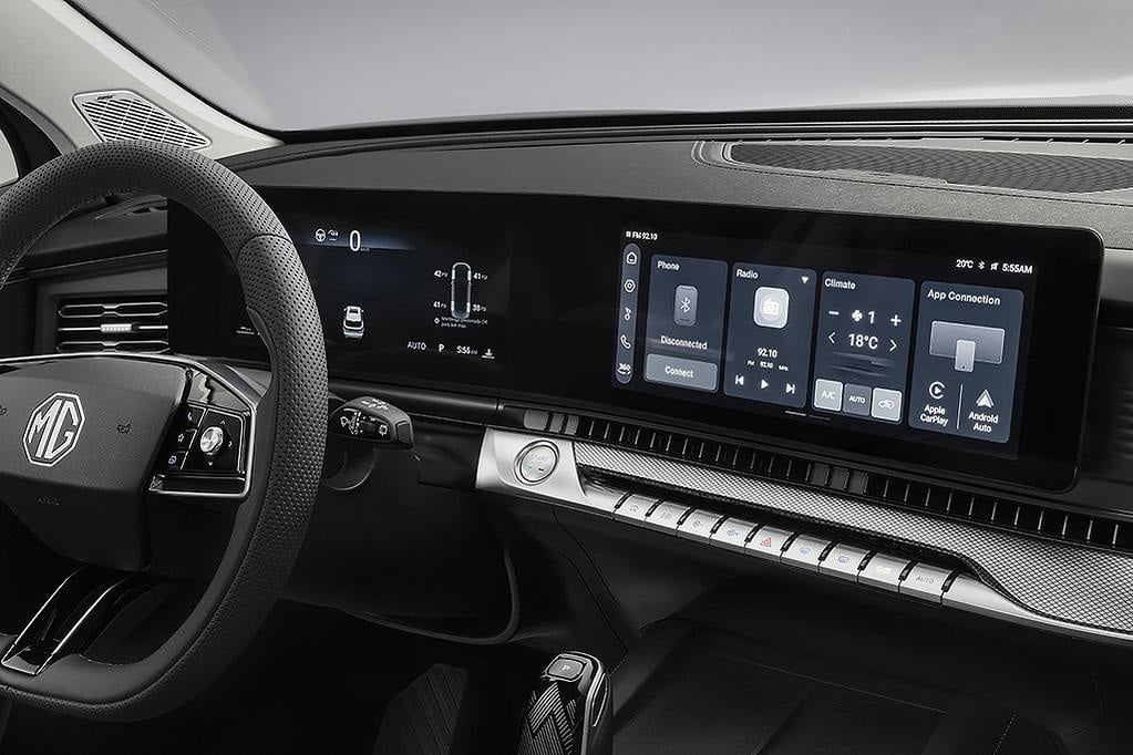 MG MGS9 PHEV förarmiljö