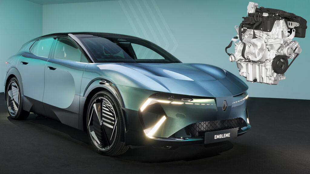 Renault embleme med REX-motor från Horse.