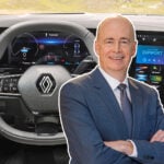 Guido Haak infälld på en bild på en Renault-interiör.