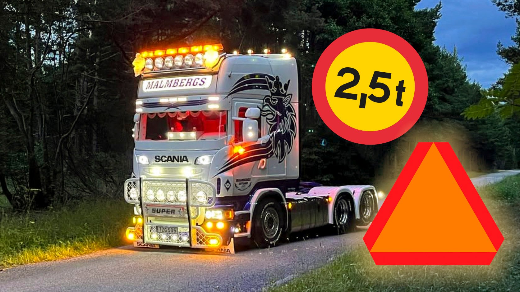 Vit Scania R560 A-traktor.