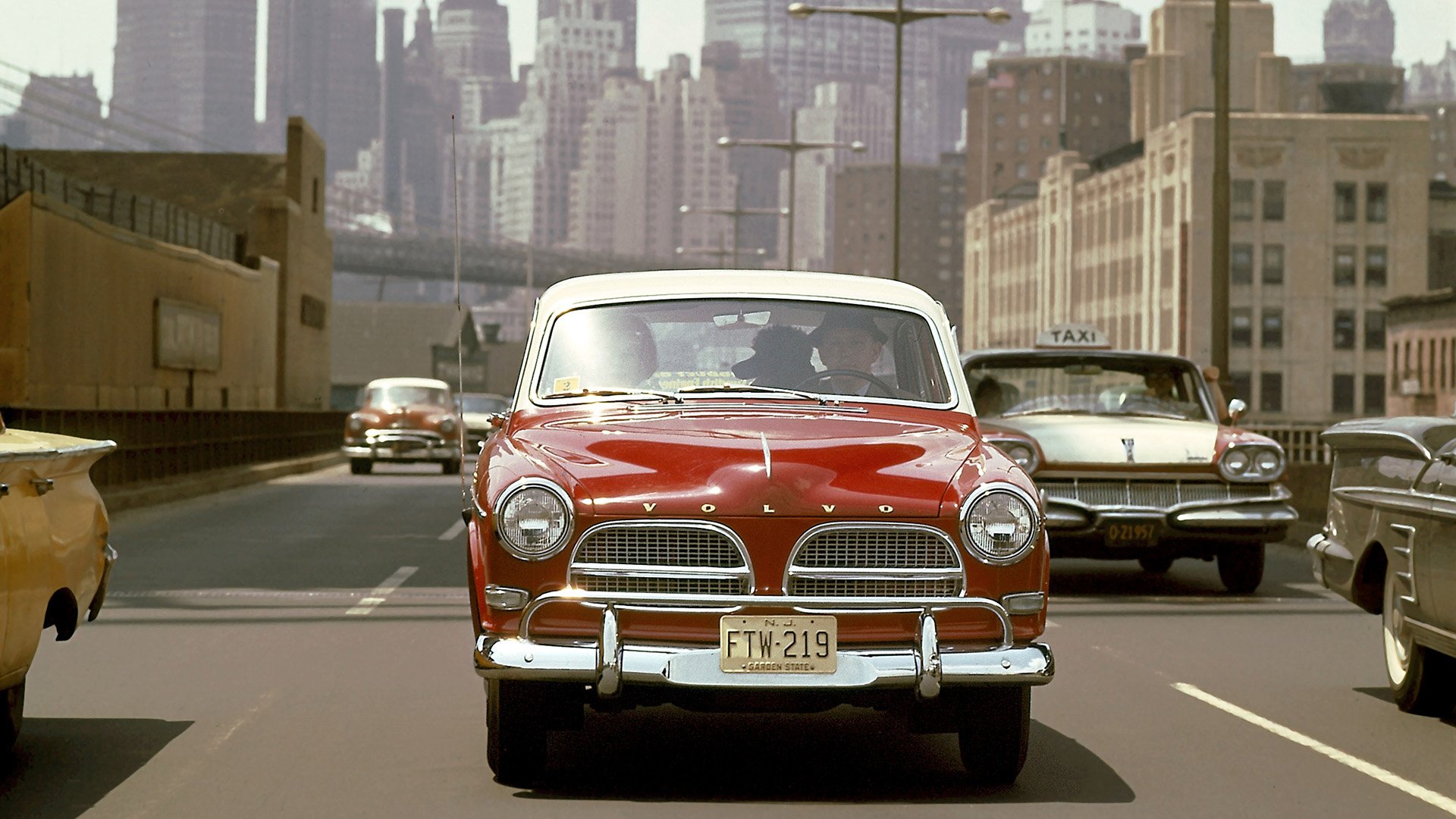 Volvo Amazon på gata i New York.