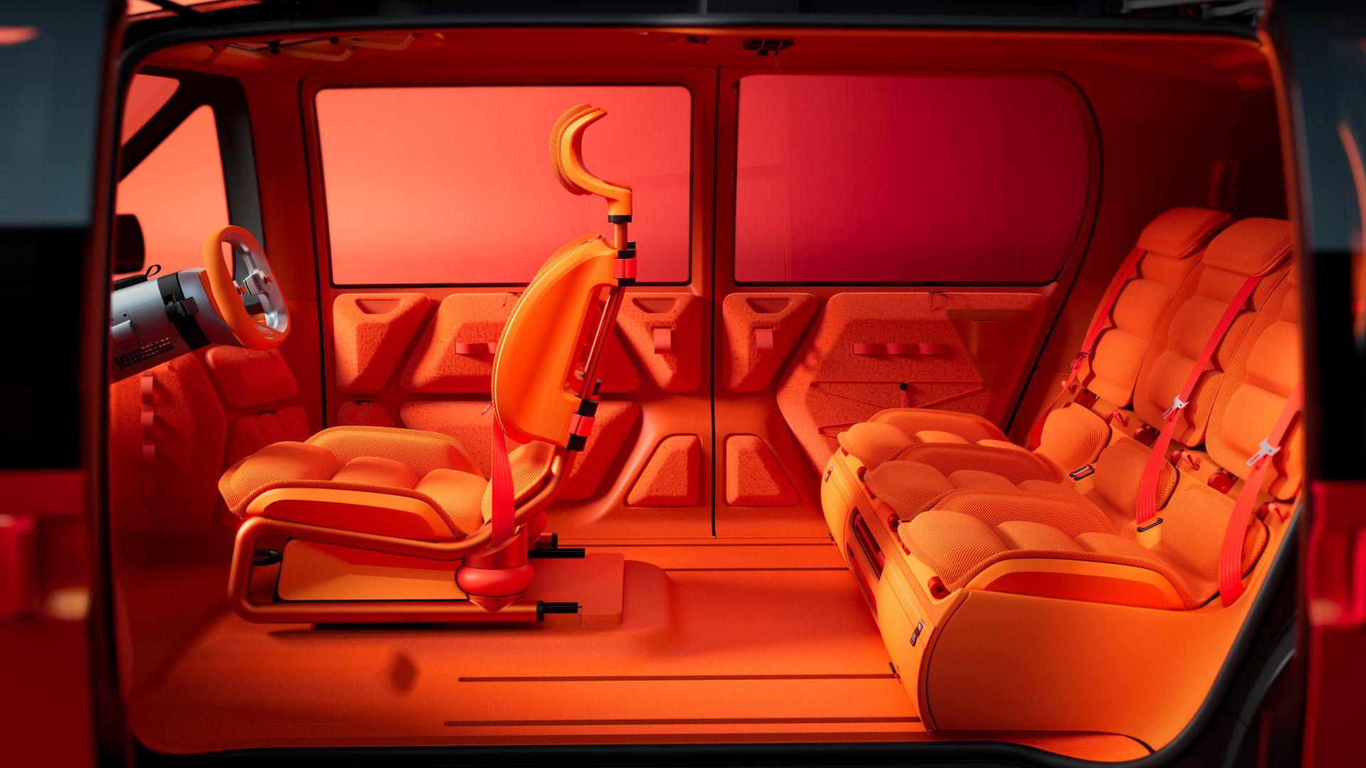 Citroën ELO interiör med centrerat förarsäte 2025