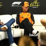 Verstappen, Norris och Piastri sitter i presskonferensen inför F1-finalen i Abu Dhabi