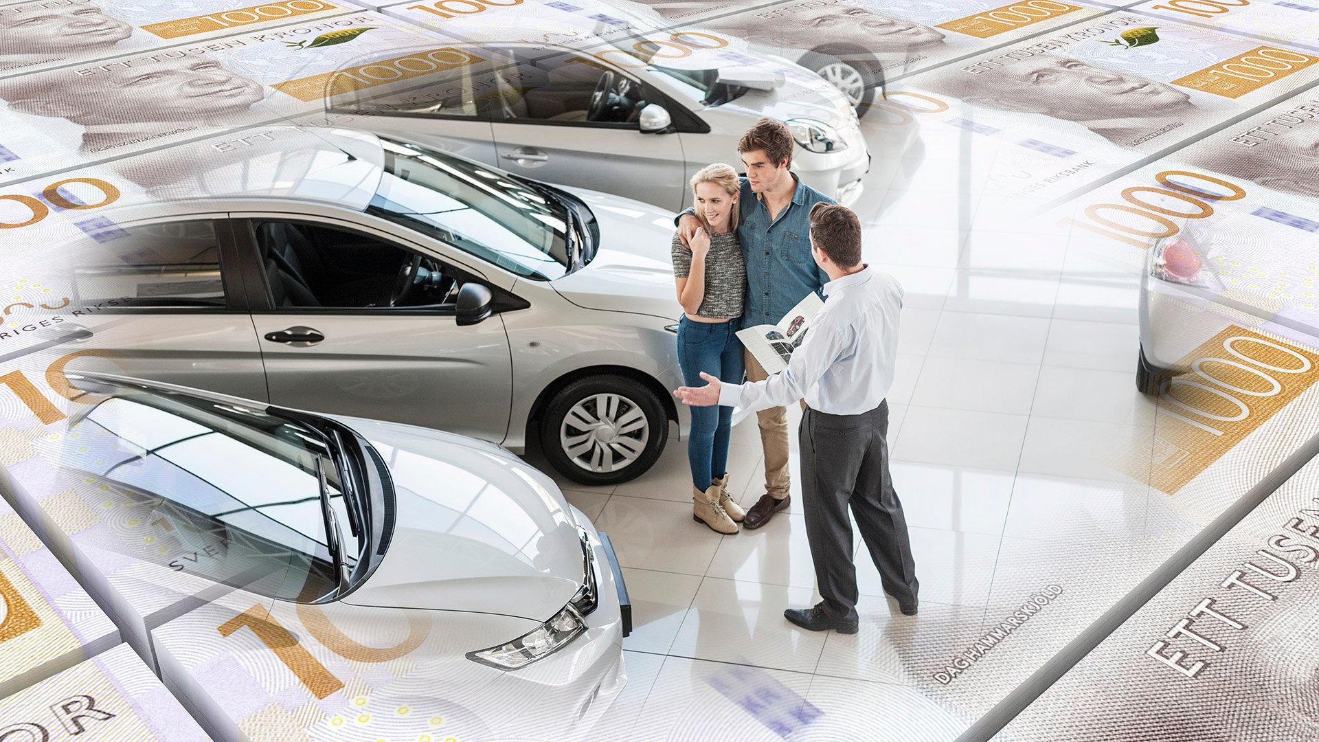 Bilhandel och tusenlappar