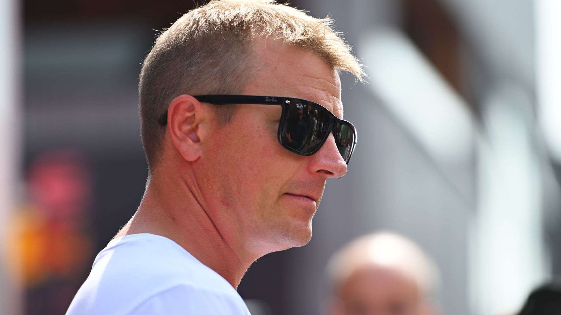 Kimi Räikkönen under ett offentligt framträdande