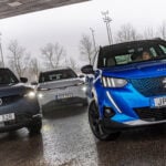 Mazda MX-30, Hyundai Kona Electric och Peugeot e-2008.