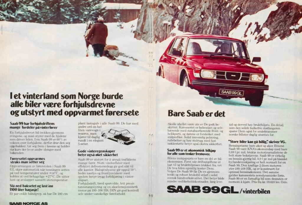 Norsk Saab 99-annons