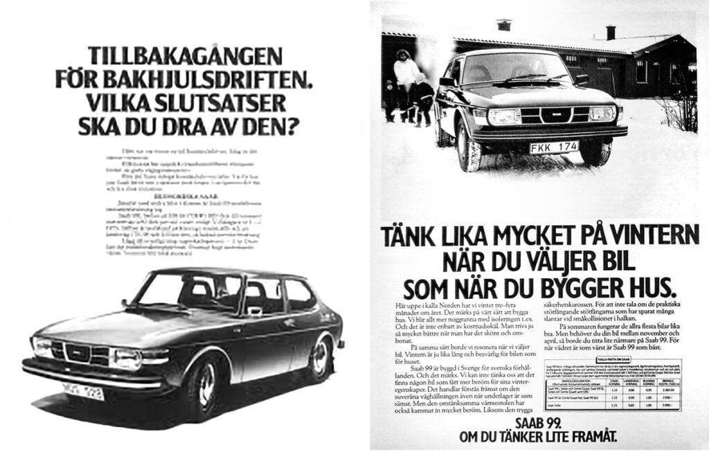 Svensk Saab 99-reklam