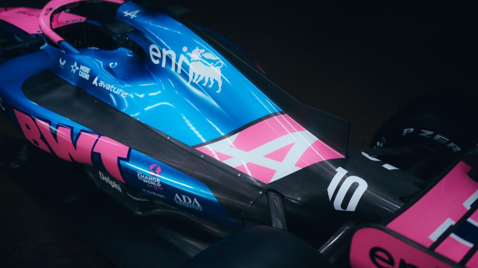 Cockpit och kaross på Alpines nya F1-bil A526