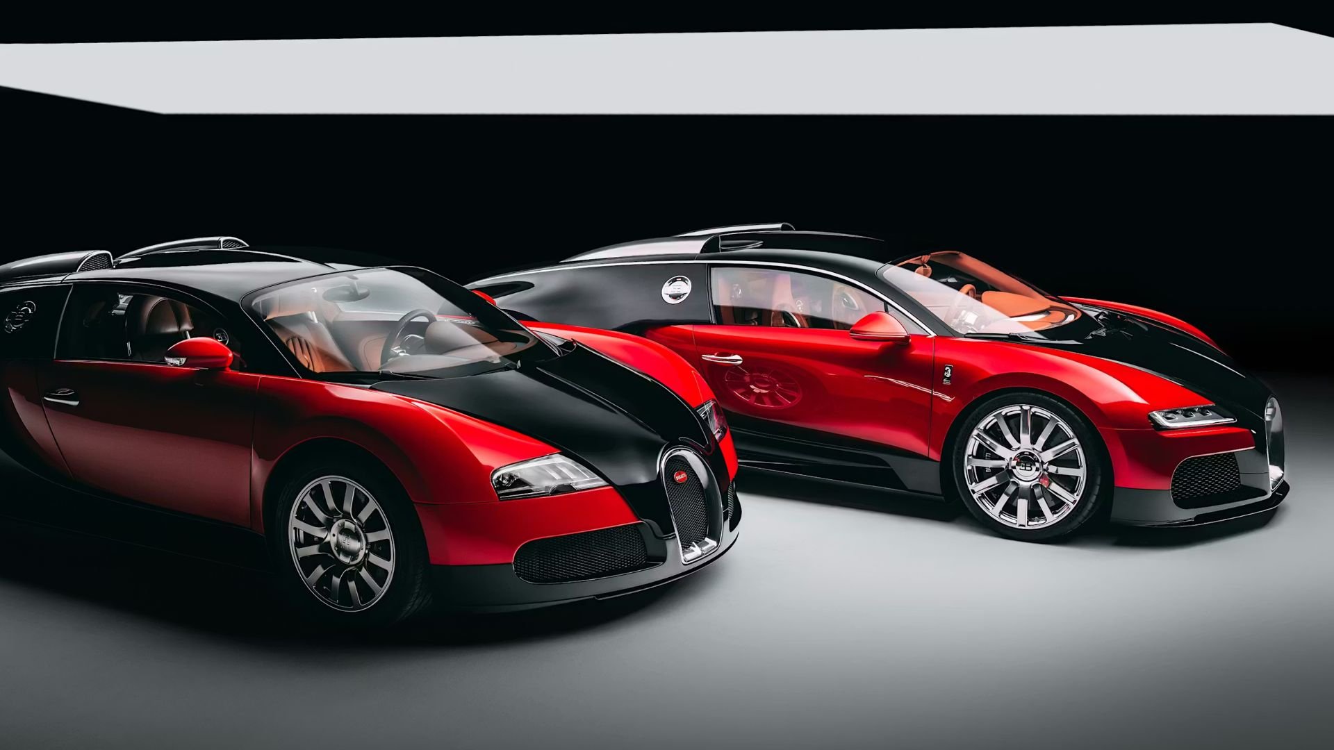 Bugatti Veyron jämförd med Bugatti F.K.P. Hommage framifrån