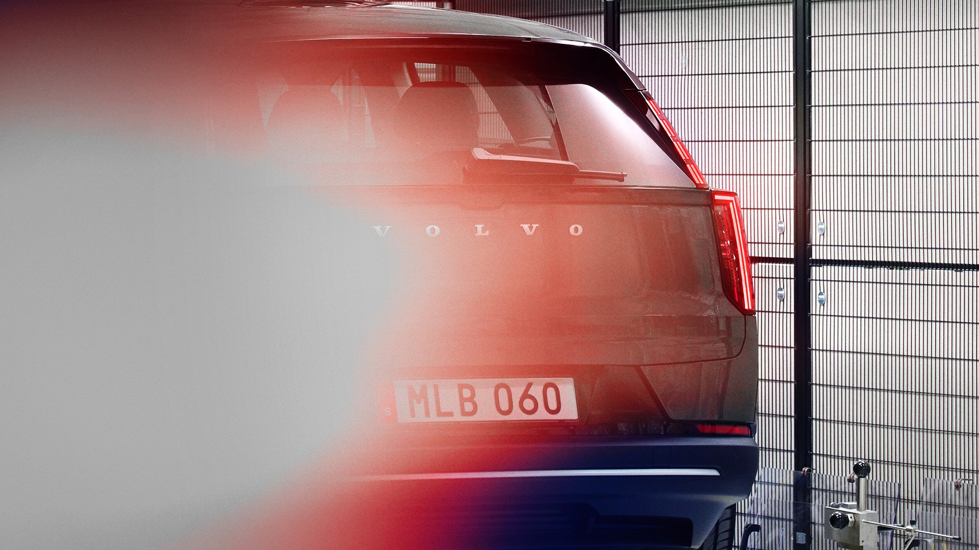 Volvo EX60 teaserbild bakifrån