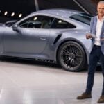 Porsche 911 Turbo S under en presentation på IAA.