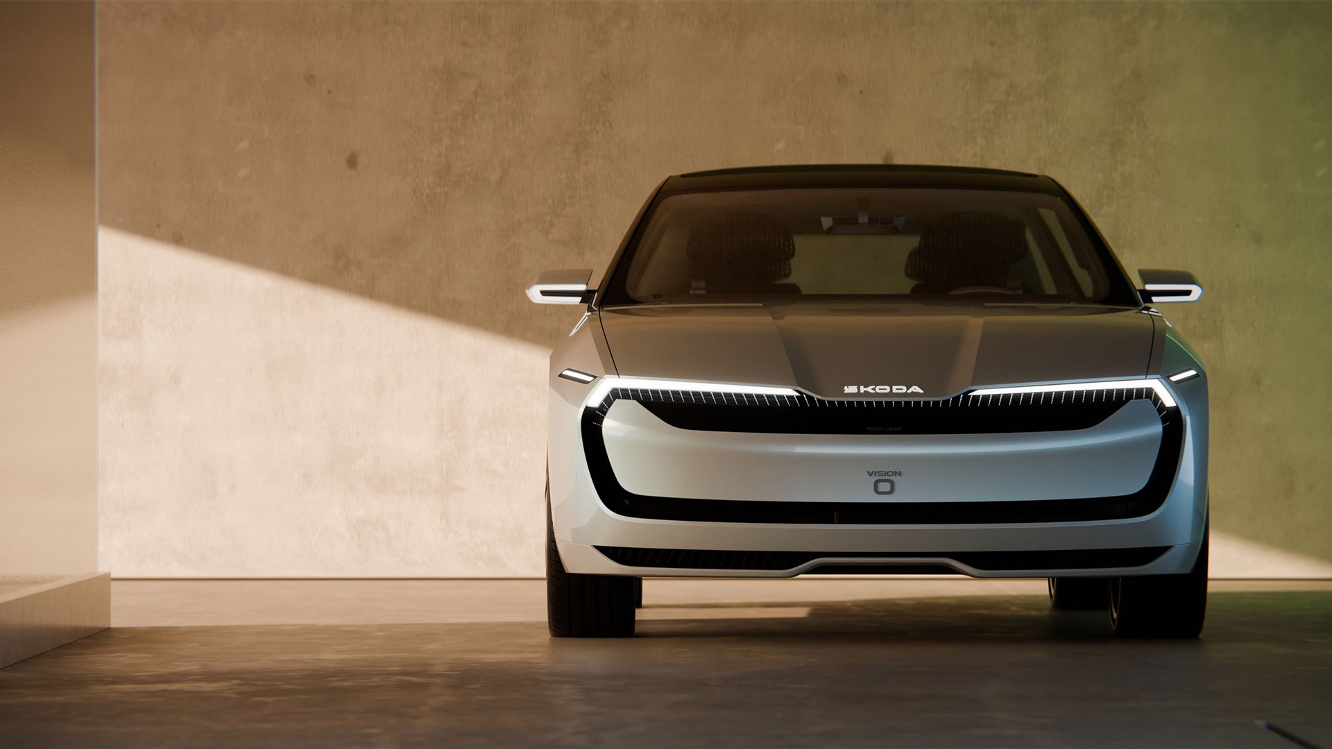 Skoda Vision O framifrån.