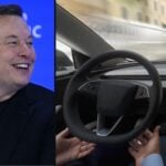 Teslas självkörande Full Self-Driving-system i bilinteriör