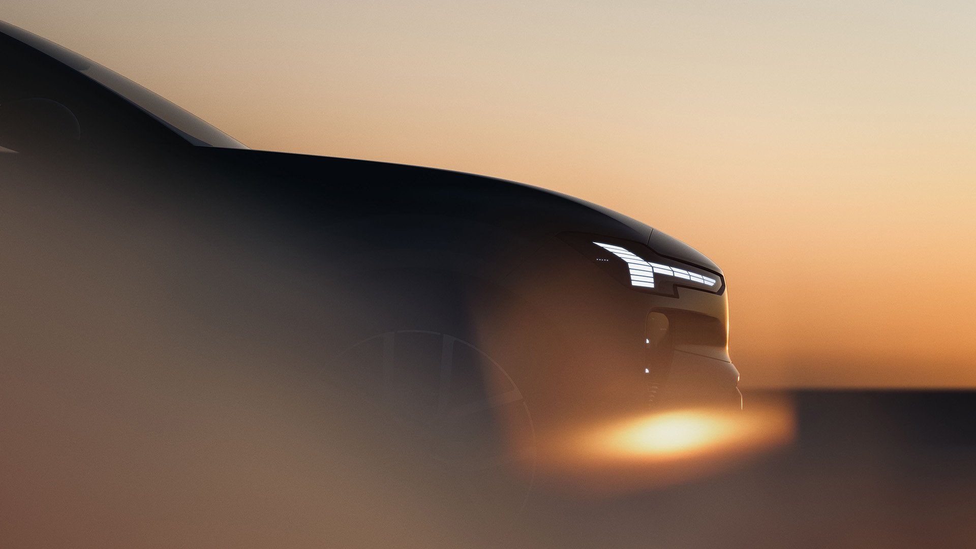 Halvt förtäckt Volvo EX60