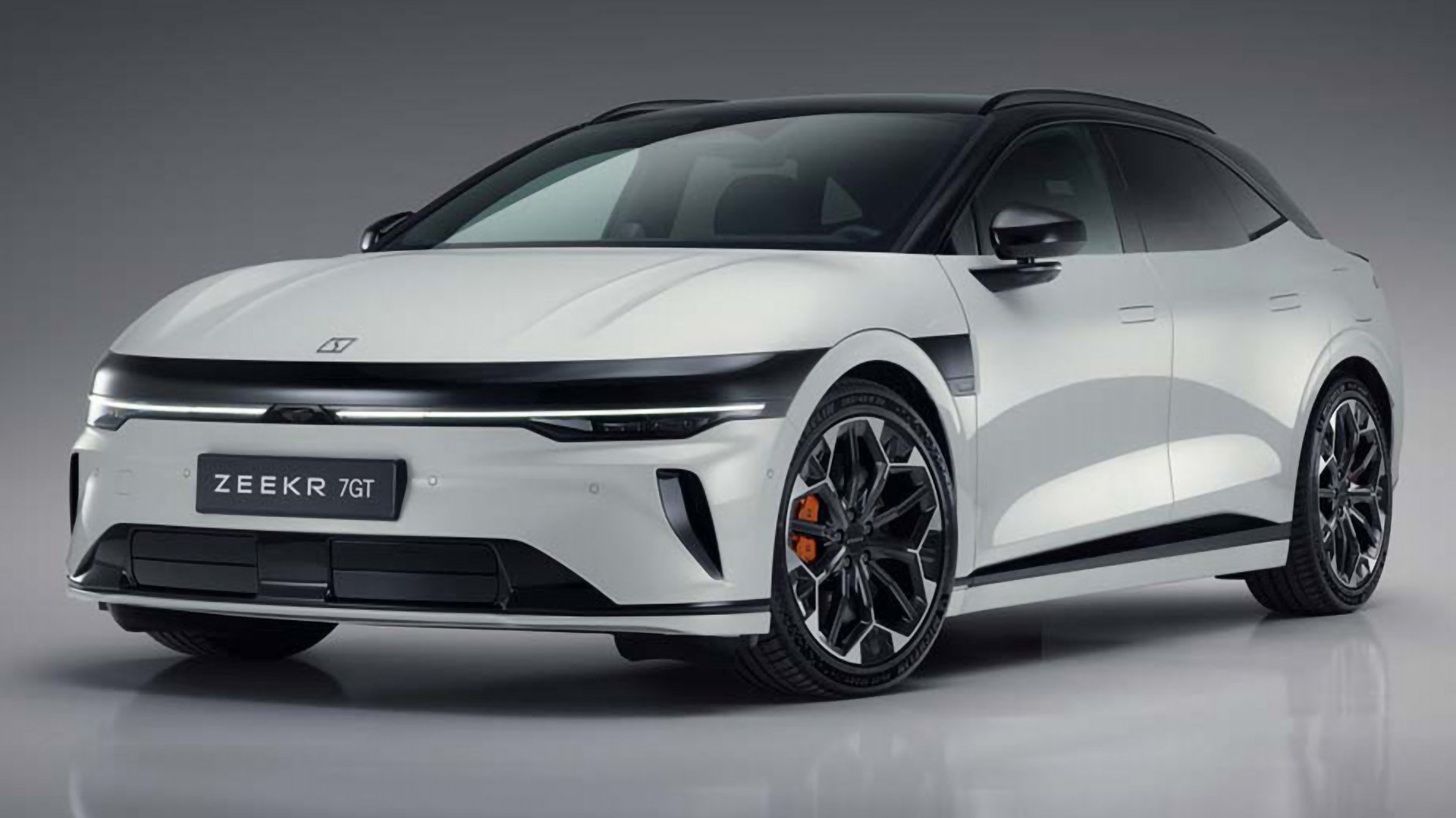 Zeekr 7GT vit framifrån