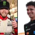 Lando Norris och Oliver Solberg – båda sponsrade av Monster Energy – under SubZero Ice Rally Experience i Sverige