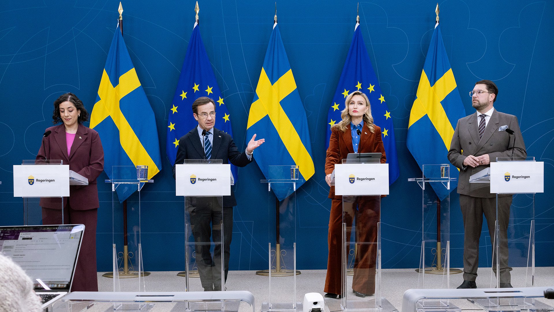 Partiledarna för Tidö-partierna