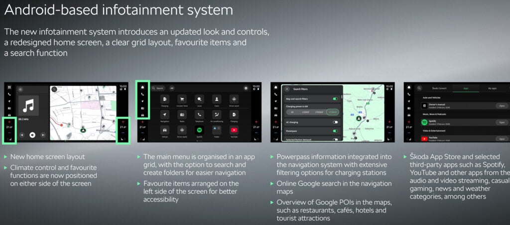 Android-gränssnitt för infotainmentsystemet