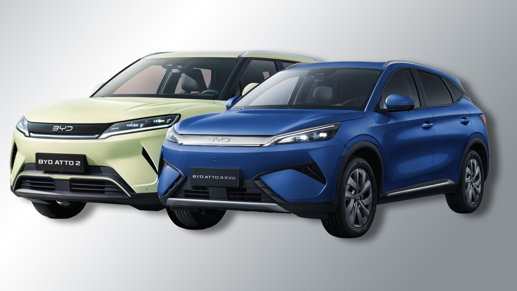 BYD Atto 2 och Atto 3 Evo