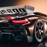 Koenigsegg Sadair’s Spear bakifrån med stor bakvinge