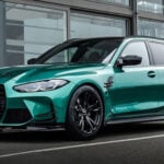 Grön BMW AC Schnitzer snett framifrån.