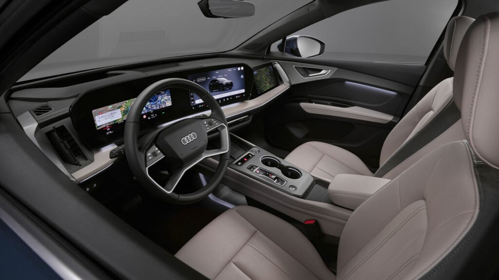 Den främre interiören till Audi Q4 e-tron.