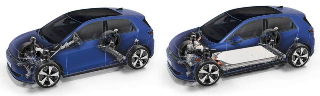 VW ID. polo chassi och drivlina