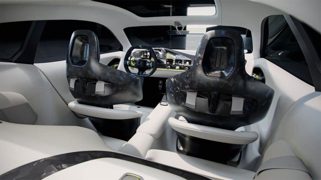 Lynk & Co Time to Shine från insidan och visar baksidan på framsätena och en vy över instrumentbrädan.