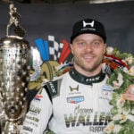 Felix Rosenqvist efter segern i Indy 500.