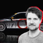 John Sempill inklippt på en Audi A4 STW-tävlingsbil.