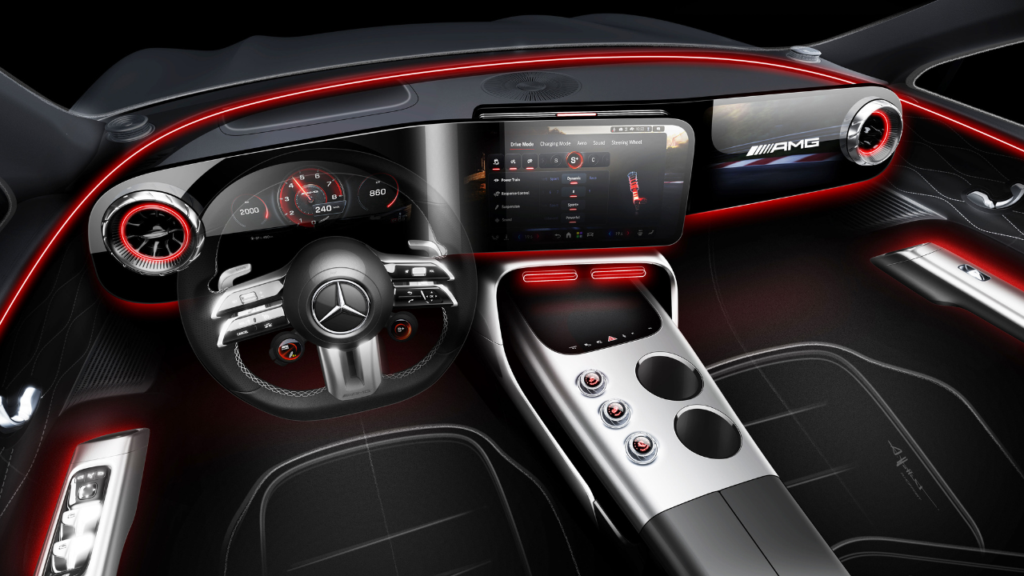 Formel 1-förare blev "blown away": Enligt Ola Källenius är nya AMG GT 4-Door Coupé i vissa avseenden snabbare än en F1-bil. Foto: Mercedes-Benz
