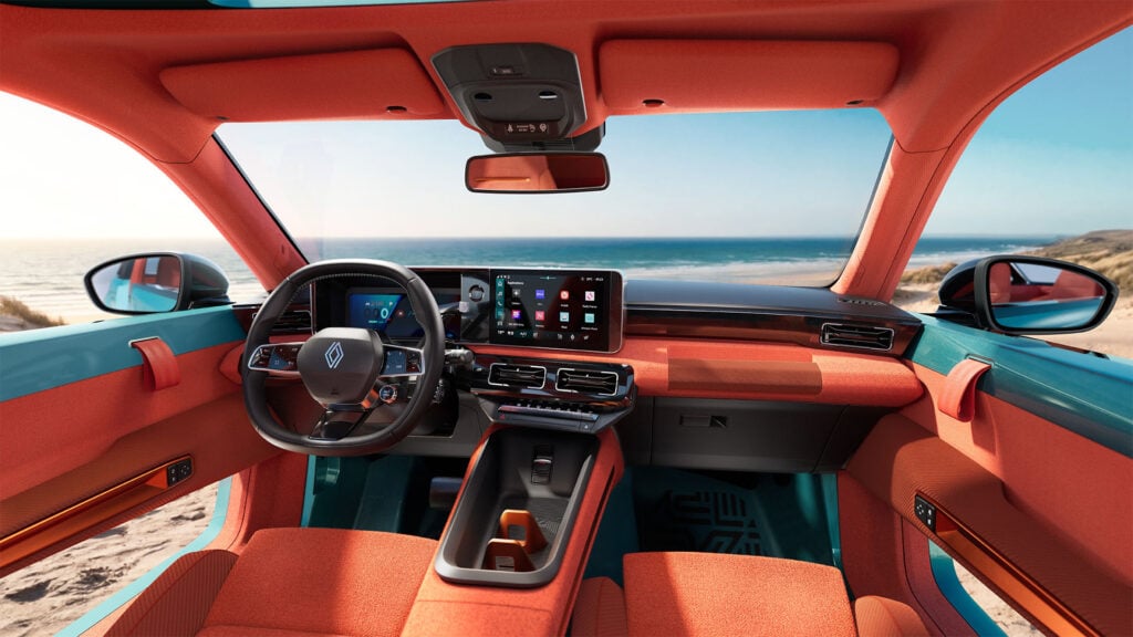 Orange interiör till Renault 4 JP4x4.