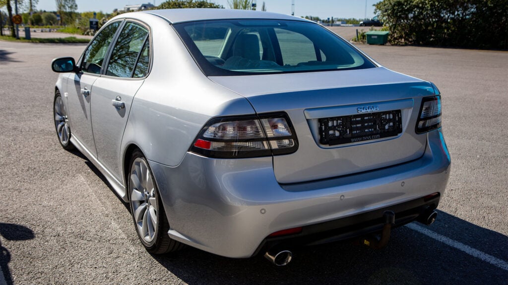 Saab 9-3 – silver – förseriebil.
