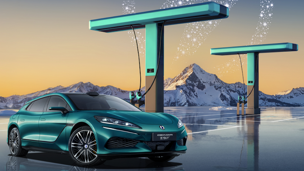 Denza Z9 GT blir först ut i Europa med att kunna utnyttja BYD:s nya Flash-laddare fullt ut. Tack vare den nya generationens Blade-batteri och dubbla laddportar kan bilen ladda från 10 till 70 procent på bara fem minuter. Foto: Denza