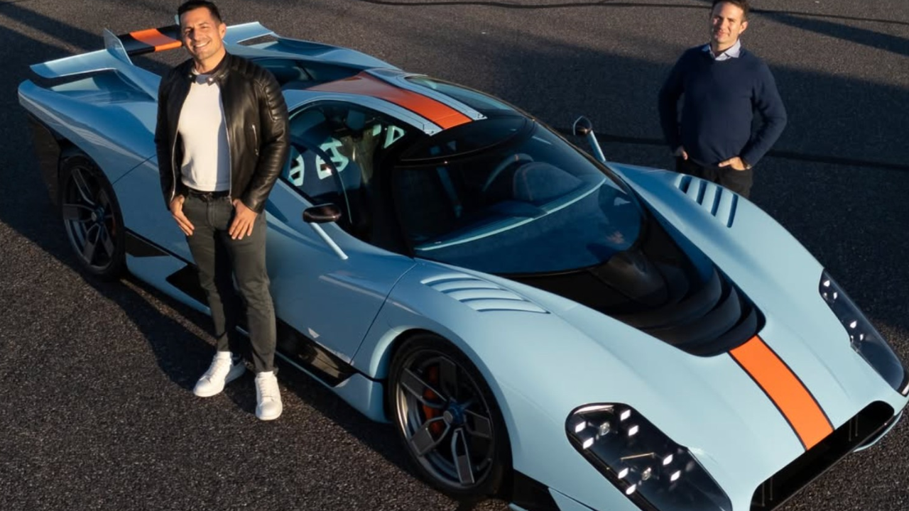 Designen på kolfiberbygget JC9 är en tydlig hyllning till den legendariska racerbilen Porsche 917K som skördade stora framgångar på Le Mans. Foto: Miller motorcars