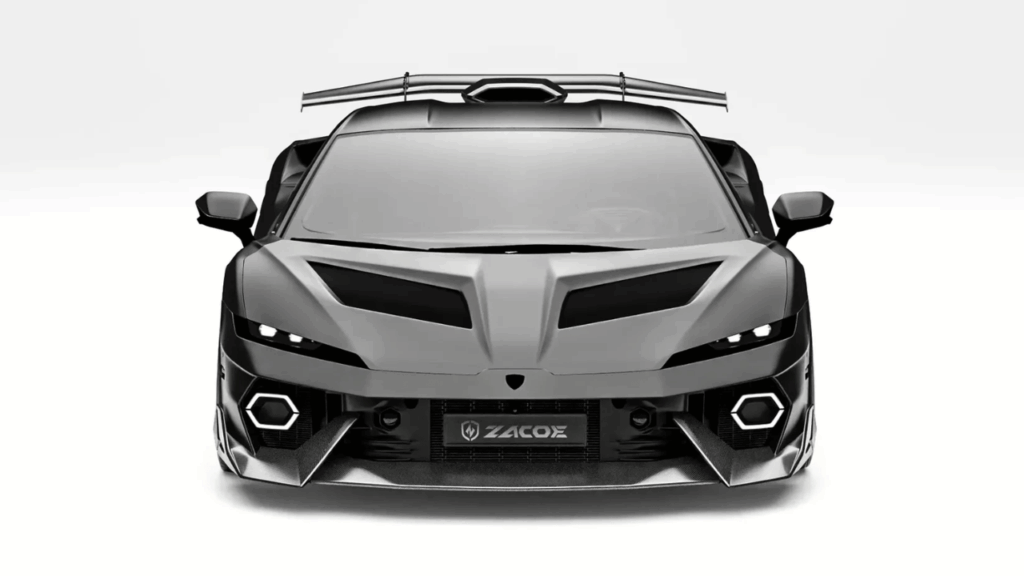 Extrem kolfiberdesign: Zacoes nya ”Stage Two”-paket flyttar fram vinklarna på Lamborghini Temerario och ökar bredden framtill med totalt 100 millimeter. Foto: ZACOE
