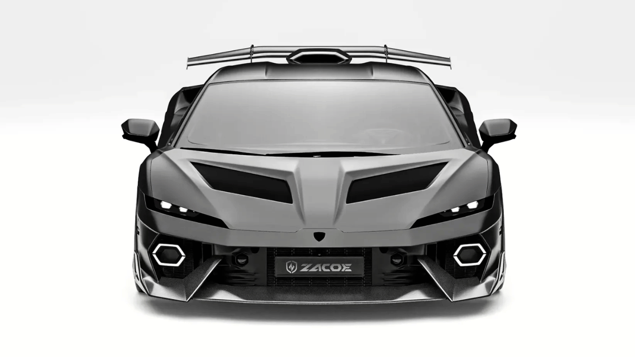 Extrem kolfiberdesign: Zacoes nya ”Stage Two”-paket flyttar fram vinklarna på Lamborghini Temerario och ökar bredden framtill med totalt 100 millimeter. Foto: ZACOE