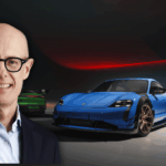 Porsches vd Michael Leiters inför en radikal bantningskur. Med Strategy 2035 ska antalet modellversioner minskas kraftigt för att rädda tillverkarens sjunkande vinstmarginaler. Foto: Porsche, montage
