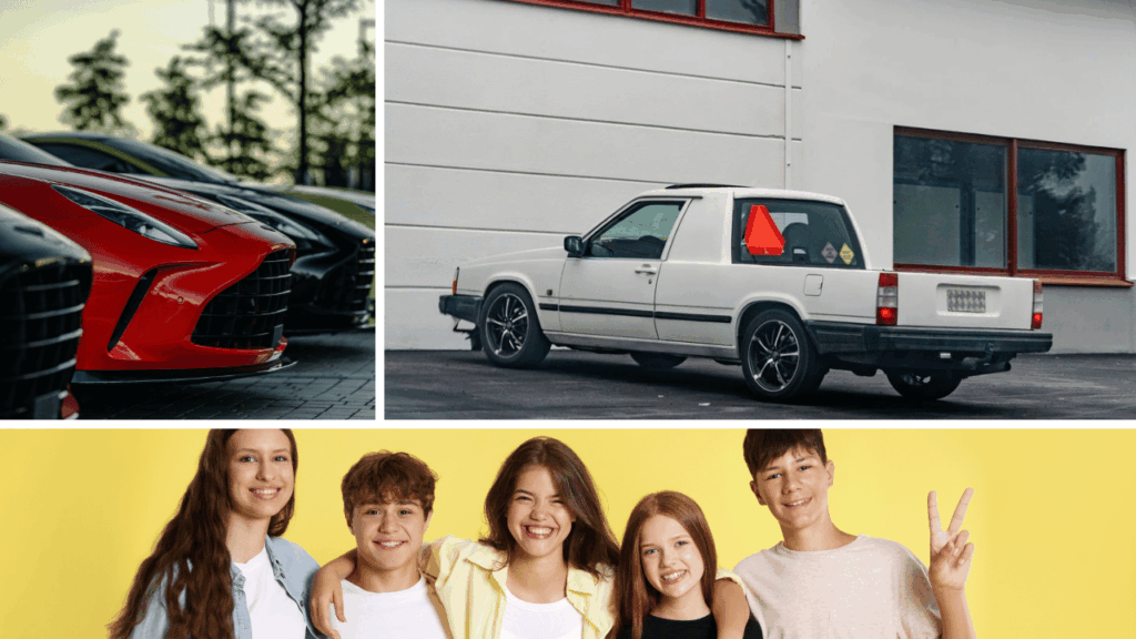Drömmen om egen bil och frihet på vägen startar ofta tidigt via den svenska A-traktorkulturen. Ny forskning visar att Generation Z:s bilintresse håller i sig långt in i vuxenlivet. Foto: Canva och Transportstyrelsen