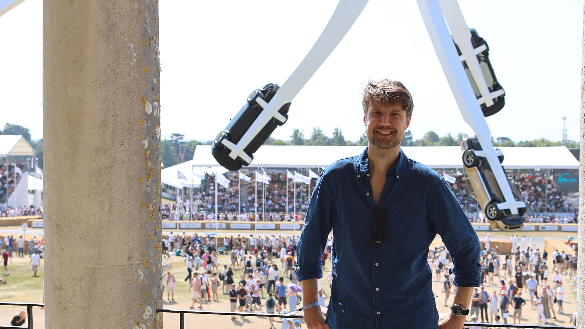 John Sempill på balkongen på Goodwood House under Goodwood Festival of Speed 2026.