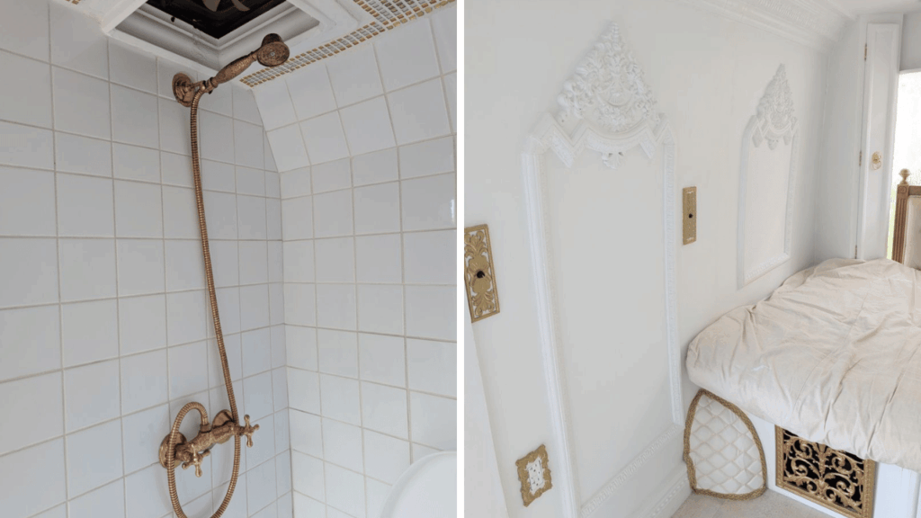 Plats för återhämtning: Sängplattformen rymmer en rejäl madrass, men den som vill laga mat får bygga till ett kök i efterhand. Foto: The vancamper