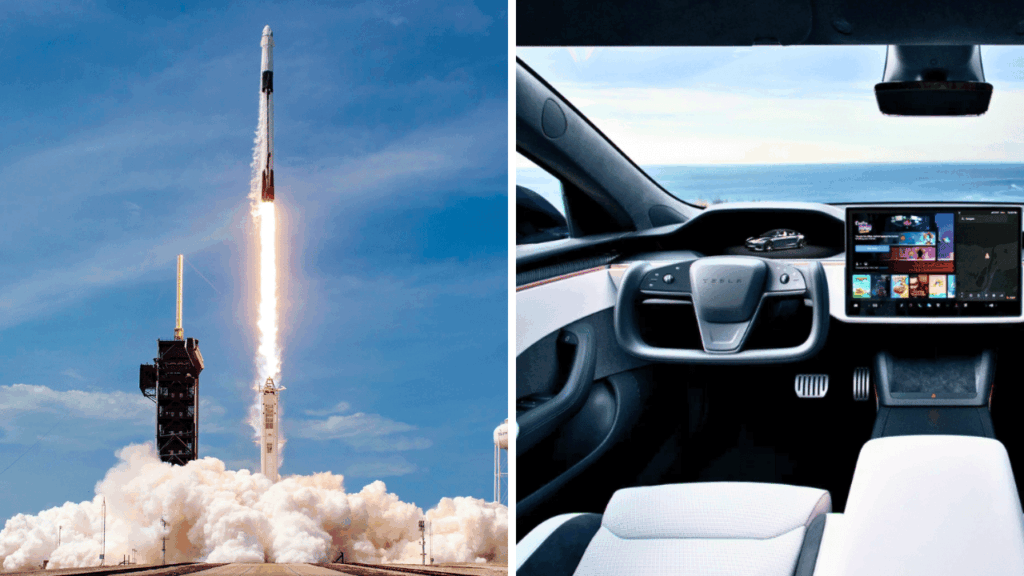 Kan det bli världens största sammanslagning? Snart vet vi mer. Foto: Space X och Tesla