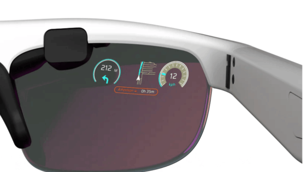Som en stridspilot på cykelbanan. Smart Glasses projicerar navigering, hastighet och radarvarningar direkt i ditt synfält. Foto: Volkswagen/n+